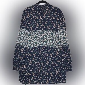 Flying Tomato Floral Shift Dress Long Sleeves, Size L, Like-New